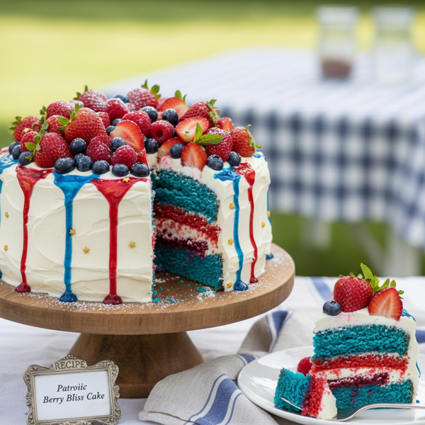 Patriotic Berry Bliss Cake recipe