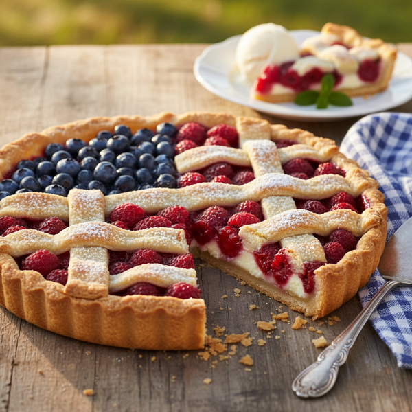 Patriotic Berry Bliss Tart recipe