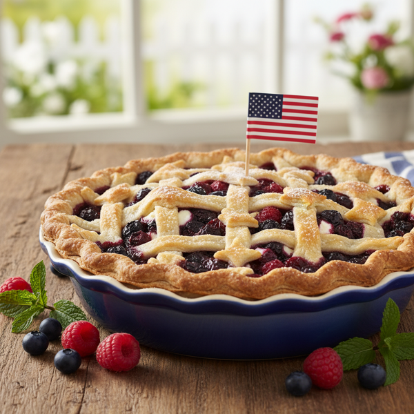 Patriotic Berry Delight Pie recipe