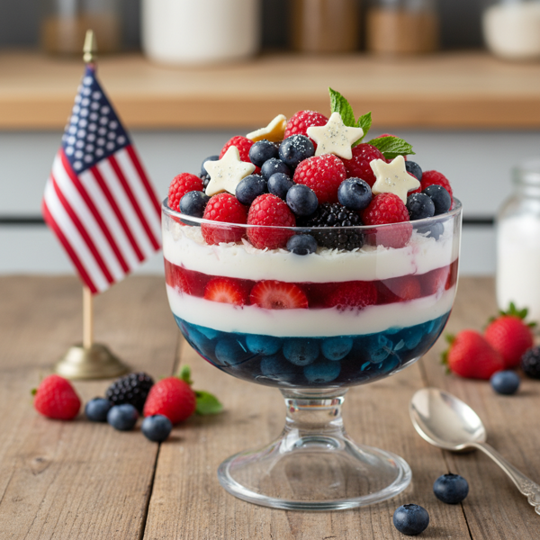 Patriotic Berry Gelatin Delight recipe