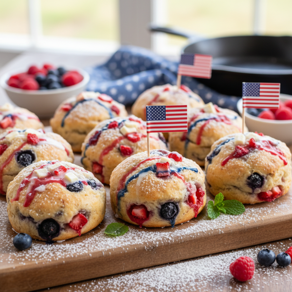 Patriotic Breakfast Buns recipe