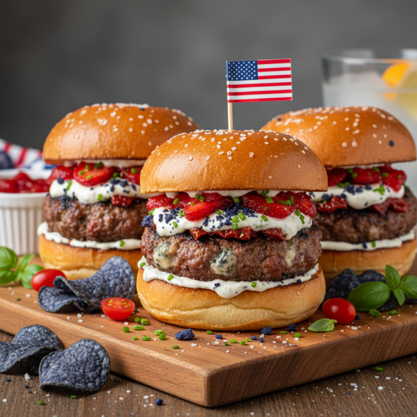 Patriotic Flavor Burst Burgers recipe