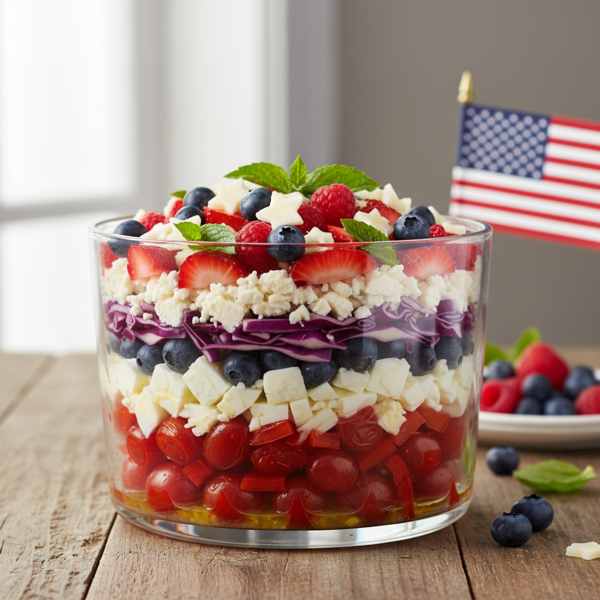 Patriotic Layered Salad recipe