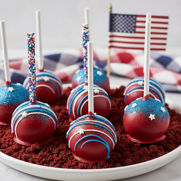 Patriotic Red Velvet Cake Pops recipe