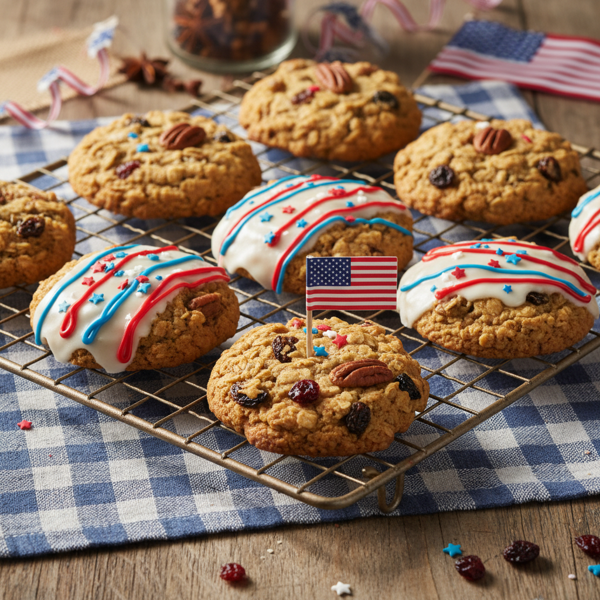 Patriotic Spice Oatmeal Cookies recipe