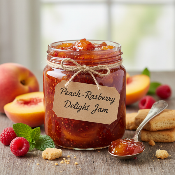 Peach-Raspberry Delight Jam recipe
