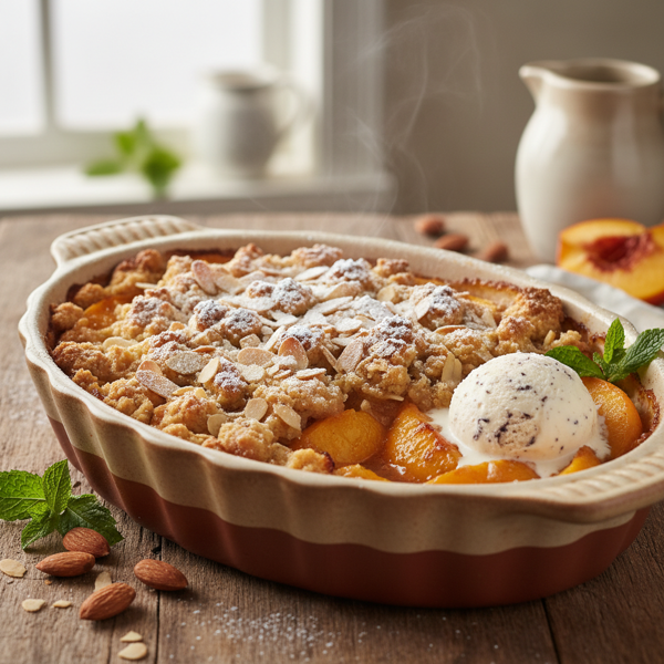 Peach Almond Crumble Delight recipe