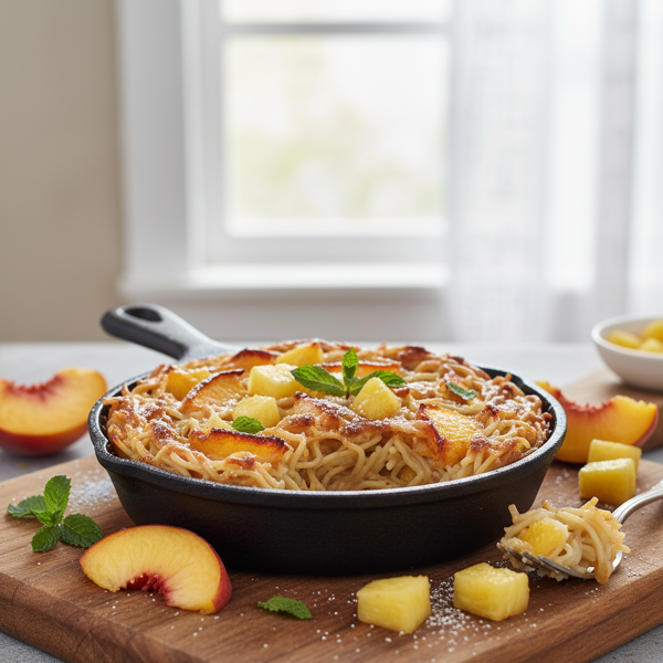 Peach & Pineapple Individual Noodle Kugel recipe