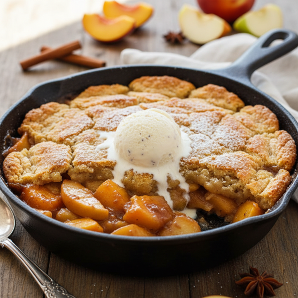 Peach and Apple Delight Cobbler recipe