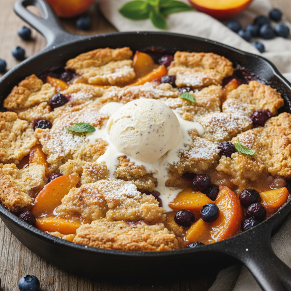 Peach and Blueberry Heaven Cobbler recipe