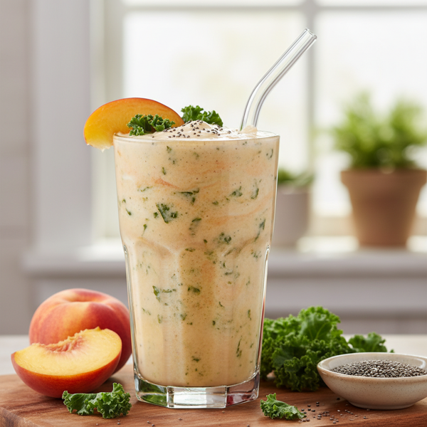 Peach and Kale Smoothie Delight recipe