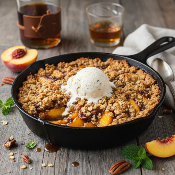 Peachy Bourbon Bliss Crisp recipe