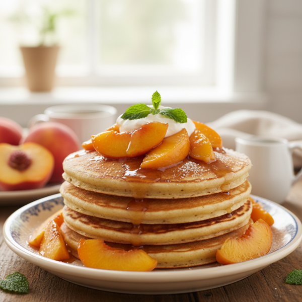 Peachy Delight Pancakes recipe