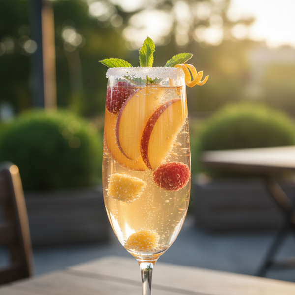 Peachy Sparkling Delight recipe