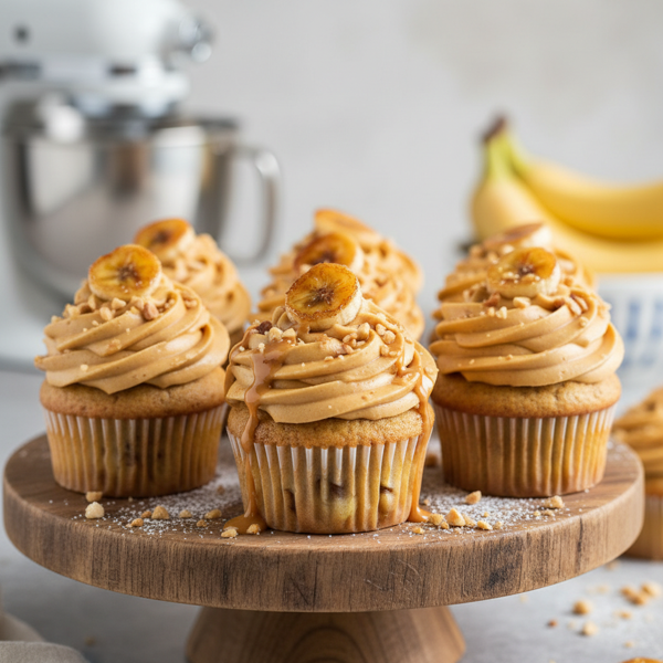 Peanut Butter Banana Bliss Cupcakes recipe