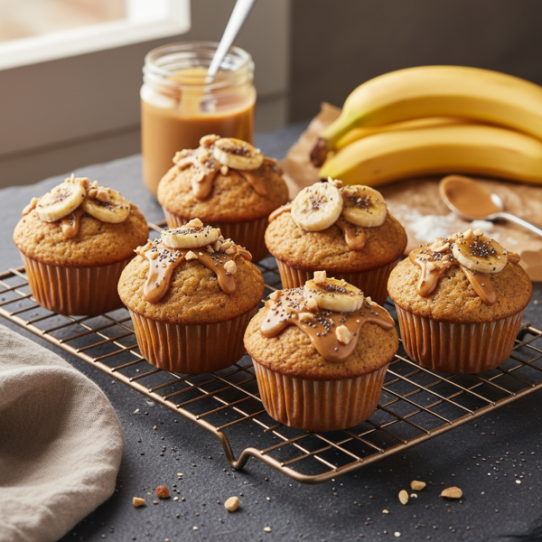 Peanut Butter Banana Bliss Muffins recipe