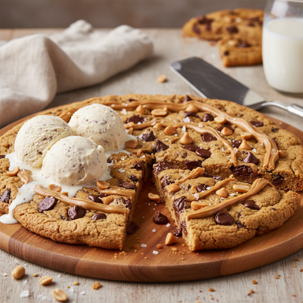 Peanut Butter Chocolate Chip Cookie Pizza recipe