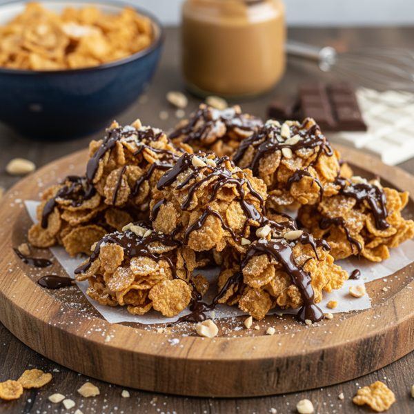 Peanut Butter Corn Flake Delights recipe