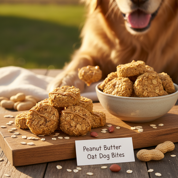 Peanut Butter Oat Dog Bites recipe