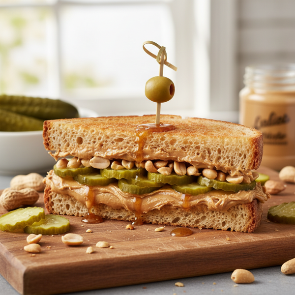 Peanut Butter Pickle Delight Sandwich recipe