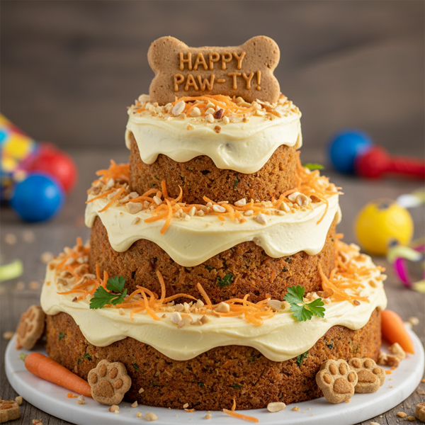 Peanut Butter & Carrot Canine Celebration Cake recipe