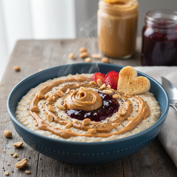 Peanut Butter & Jelly Delight Oatmeal recipe