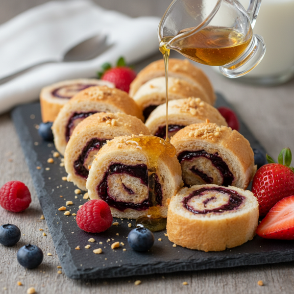 Peanut Butter & Jelly Sushi Rolls recipe