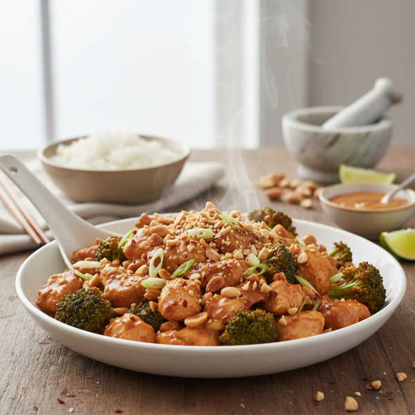 Peanut Chicken and Broccoli Stir-Fry recipe