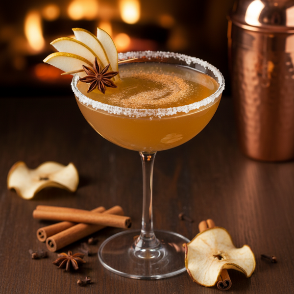Pear and Spice Delight Martini recipe