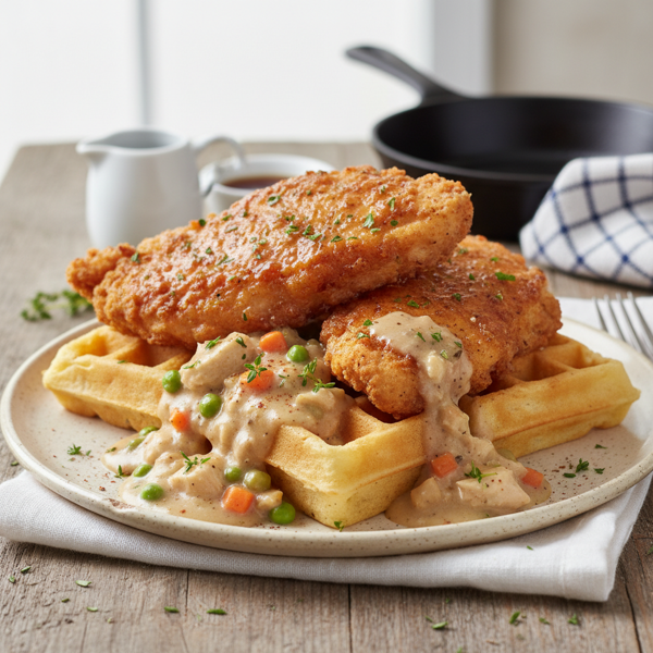 Pennsylvania Dutch Chicken & Waffles Delight recipe