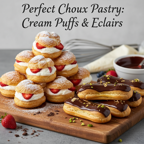 Perfect Choux Pastry: Cream Puffs & Eclairs recipe