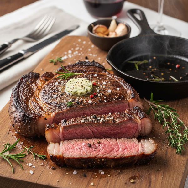 Perfect Pan-Seared Ribeye Steak recipe