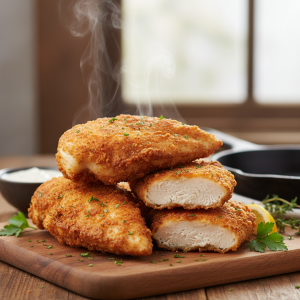 Perfectly Crispy Buttermilk Chicken Breasts recipe