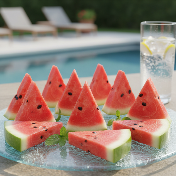 Perfectly Cut Watermelon for Summer Refreshment recipe