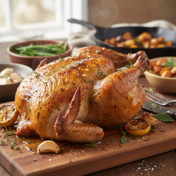Perfectly Golden Herb-Butter Roast Chicken recipe