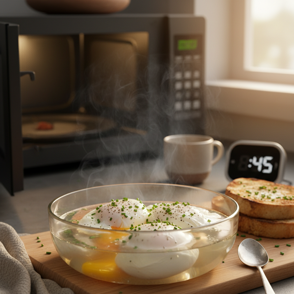 Perfectly Poached Eggs in a Microwave recipe