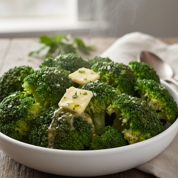 Perfectly Steamed Broccoli with Butter recipe