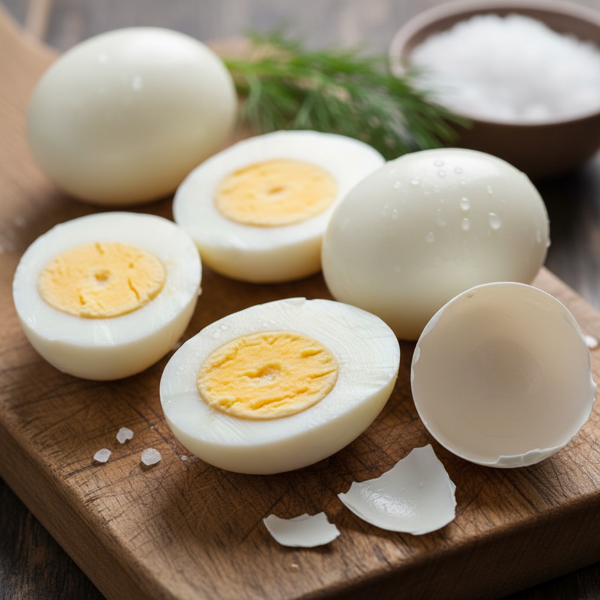 Perfectly Tender Easy Peel Hard Boiled Eggs recipe