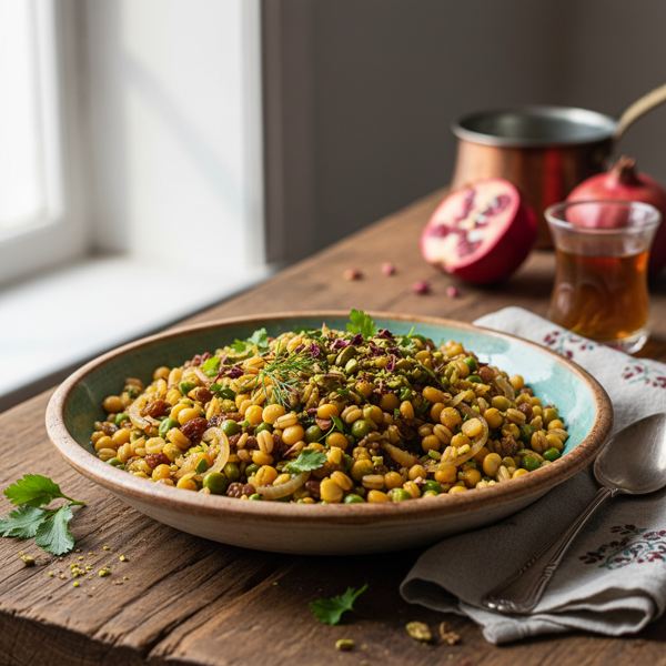 Persian-Inspired Barley and Split Pea Medley recipe