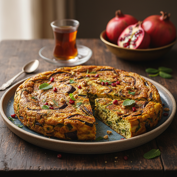 Persian Eggplant Frittata (Kuku-e Bademjan) recipe