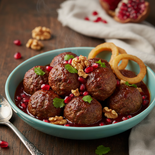 Persian Pomegranate & Walnut Meatballs recipe