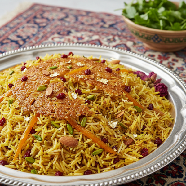 Persian Saffron Jewel Pilaf recipe