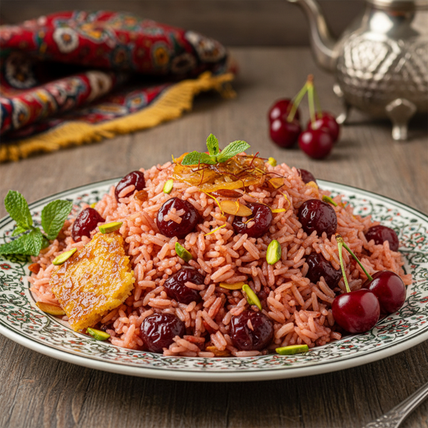 Persian Sour Cherry Rice Delight recipe