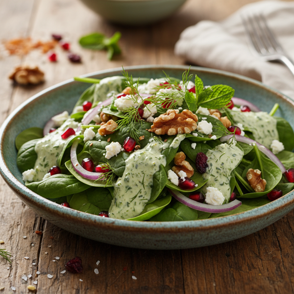 Persian Spinach Delight Salad recipe