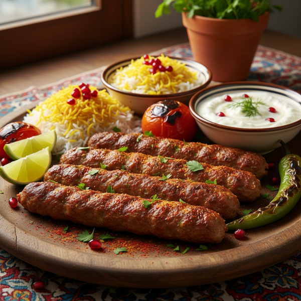 Persian Style Luleh Kebabs with Aromatic Spices recipe