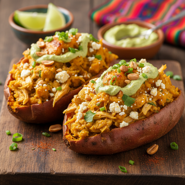 Peruvian-Inspired Creamy Stuffed Sweet Potatoes recipe