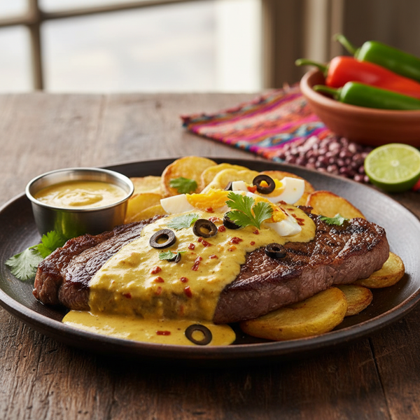 Peruvian Huancaina Steak Surprise recipe