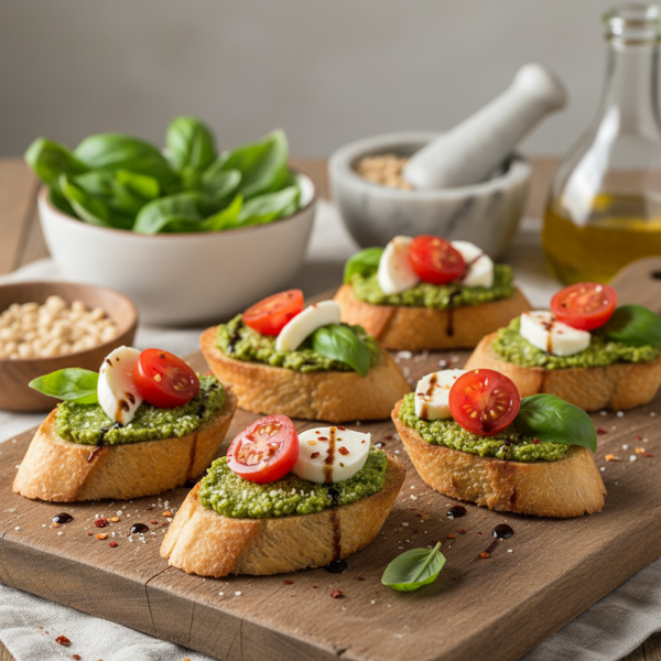 Pesto Delight Crostini recipe