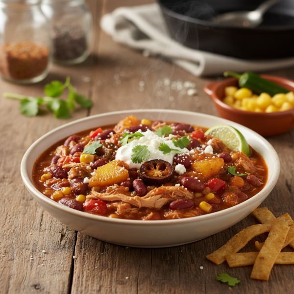 Pineapple-Chipotle Chicken Chili recipe