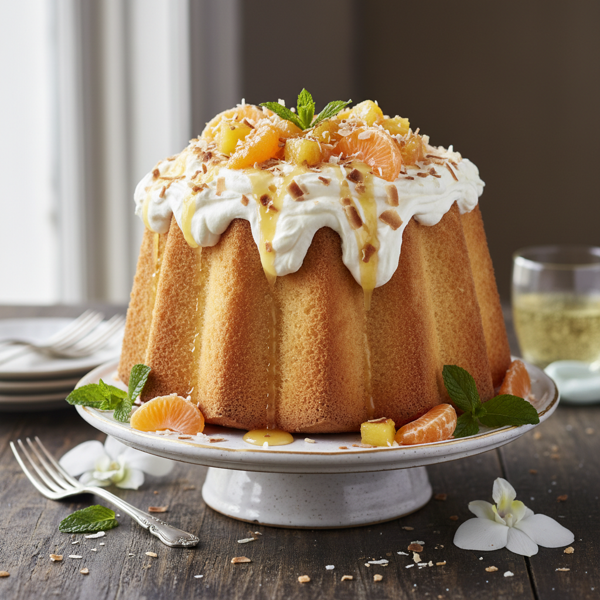 Pineapple Bliss Angel Food Cake recipe